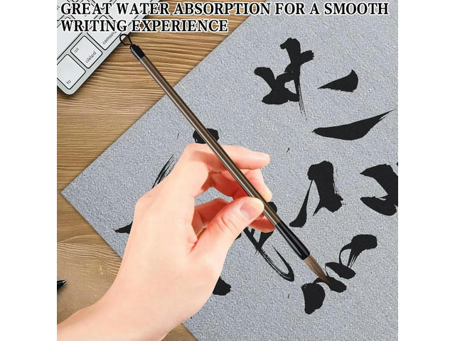 6Pcs Reusable Water Drawing Writing Cloth With Brush Water Canvas, No Ink Painting & Writing Cloth Mat For Beginners