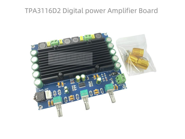 TPA3116D2 Digital power Amplifier Board 2.0 Dual channel 150W*2 audio amplifier module with high and low tone adjustment DC12-24