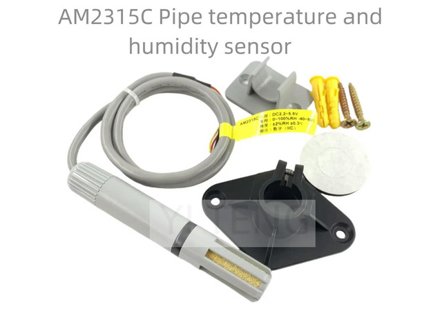 (1 piece) AM2315C Air duct type Wall-mounted Temperature and humidity sensor IIC signal DC2.2-5.5V in stock