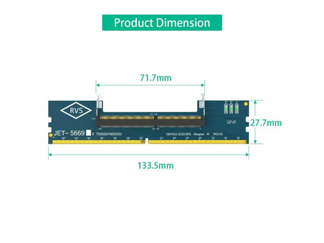 Professional Laptop DDR5 SO-DIMM To Desktop DIMM Memory Connector Adapter Desktop PC Memory Cards Converter Adaptor