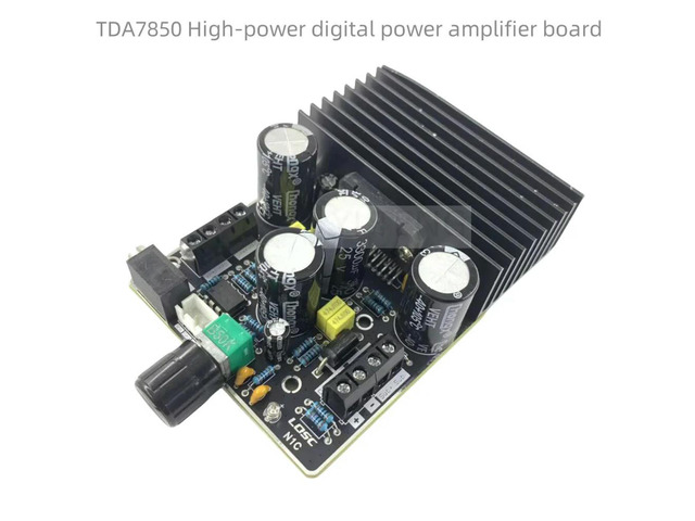 1Pcs TDA7850 High-power digital power amplifier board Class AB Vehicle power amplifier module 2.1 channel 80Wx2+120W dc9-18V