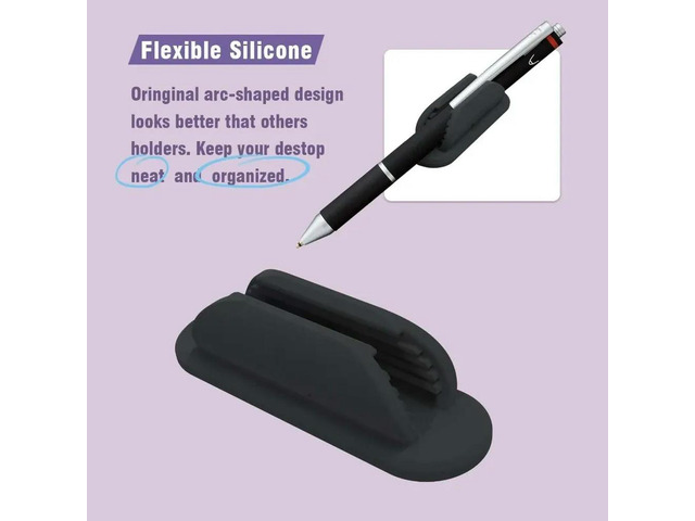 Flexible For Walls Clipboards Silicone Pen Holder-10Pcs Office Essentials Accessories For Teachers Supplies Pencil Holder