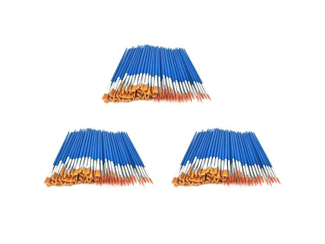360 Pcs Flat And Round Paint Brushes Set,Pointed Flat Nylon Hair Brushes For Acrylic Oil Watercolor Paint Party Painti