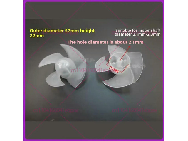 2pcs 50mm diameter Fan Parts plastic 9-blade fan blade for Hair Dryer