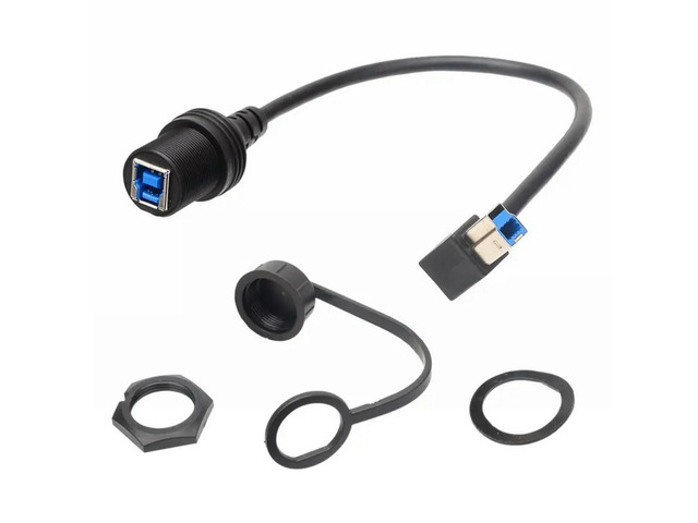 USB 3.0 Type-B Male To Female 30Cm Cable For Printer For External Hard Drives's VOIP Auxiliary Panel Mount Aux