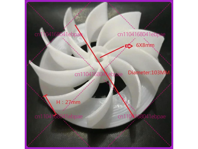 6X8mm hole Fan Parts Computer Cleaninig Tool Blower inside fan blade 105mm or 103mm