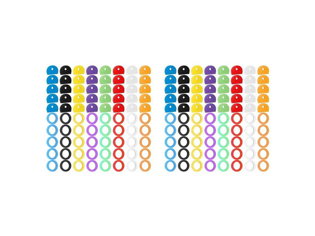 160 Pieces Key Color Covers Key Caps Tags Covers Set Key Identifier Rings Key Toppers For Keys Organization House Key