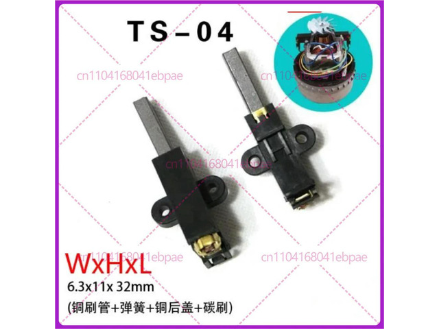 Vacuum Cleaner Parts Carbon brush set 6.3X11X32mm TS-04