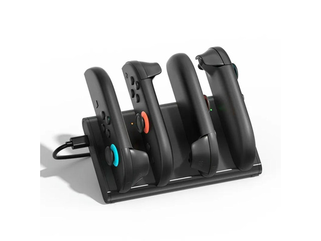 For Switch 2 Controller Gamepad Dock With Charging Stand Magnetic 4-In-1 Fast Charging Station LED Indicator