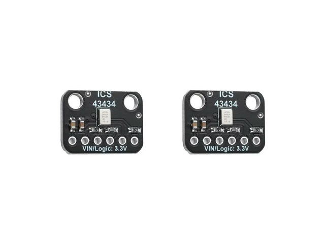 2X ICS-43434 MEMS Digital Microphone Module I2S DC 1.5V-3.6V Microphone Module Breakout Low-Cost Low-Pass Filter Module