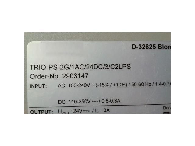 2903147 TRIO-PS-2G/1AC/24DC/3/C2LPS-2903147 TRIO POWER Supply