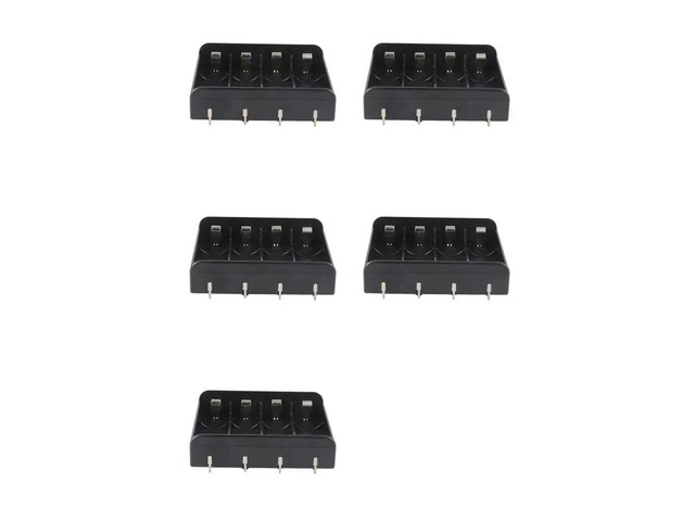 5PCS 4X 21700 Holder Box Case ABS Fireproof Power Bank Cases Slot Batteries Container With Shrapnel