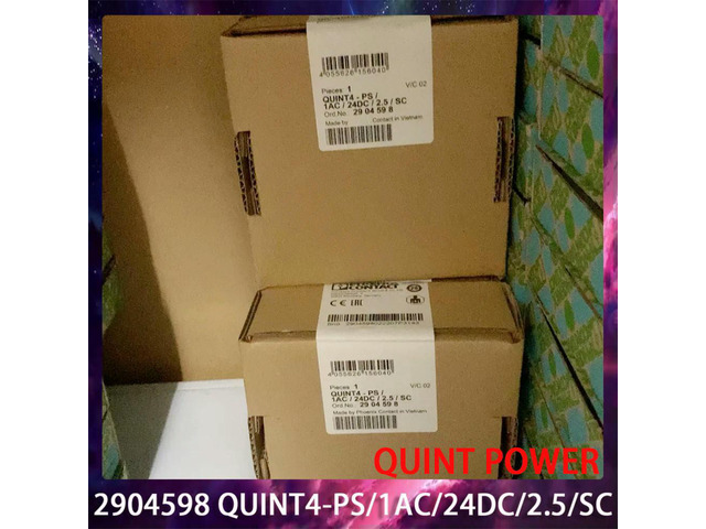 2904598 QUINT4-PS/1AC/24DC/2.5/SC QUINT POWER Switching Power Supply Output 24VDC/2.5A