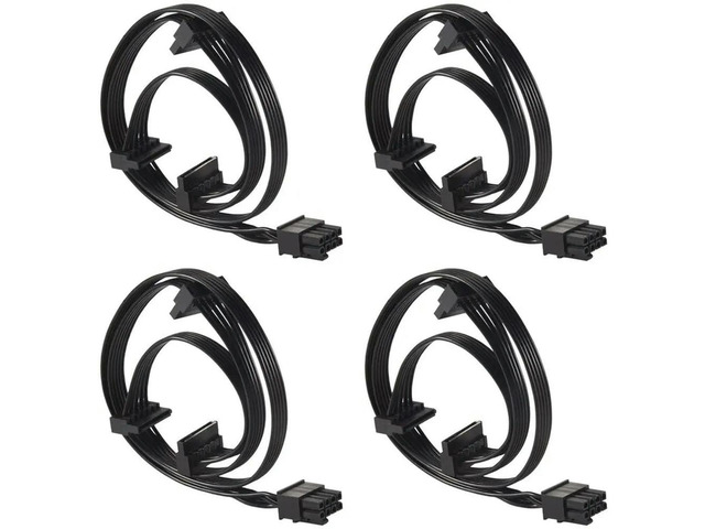 4X 8 Pin 1 To 3 Port SATA Driver Power Supply Cable For Cougar CMX1200 CMX1000 CMX800 CMX700, 8Pin To 3 SATA Cable