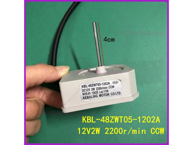 Refrigerator Parts KBL-48ZWT05-1202A (DC12V 2W 2200r/min) Evaporator Fan Motor