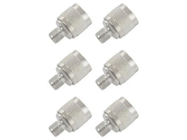 12Pcs N Type Male Plug To F Female RF Coaxial Adapter Connector For Antenna,Silver