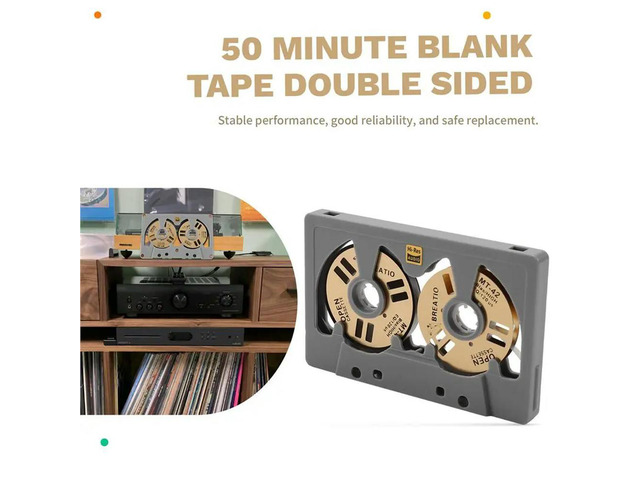 Blank Tape 50 Minutes Audio Cassette Reel To Reel Double Sided l Reel Hollow Case Self-Made