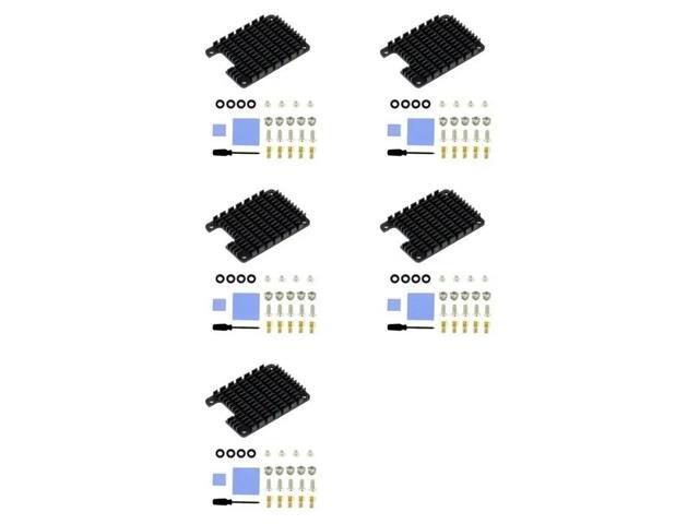 5X CM4 Dedicated Aluminum Heatsink For Raspberry Pi Compute Module 4 With Thermal Pads Passive Cooling For CM4 Board