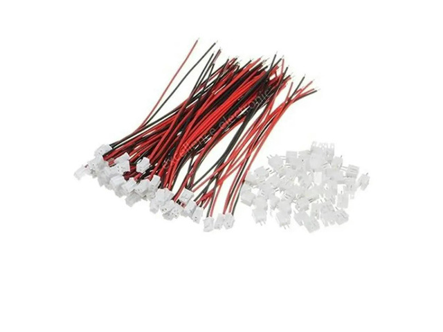 Miniature 40 Sets PH2.0 2-Pin Connector Plug Male With 150Mm Cable& Female For RC, LED, DIY, 26AWG, Voltage:125 Mini
