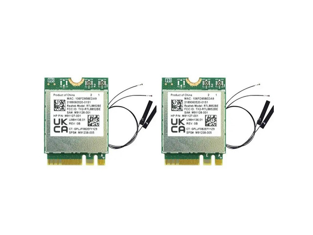 2X RTL8852BE Card With Built-In Antenna AX1800 6 WLAN 802.11Ax Bluetooth5.2 Dual-Band 2.4G+5G Wlan