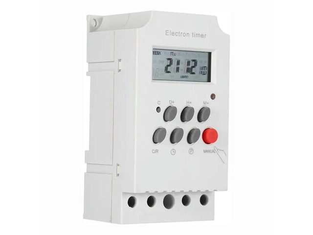 25A Digital Timer Switch 25A Timer Switch Programmable Electronic Time Control 7 Day Heavy Duty Digital Programmable Timer
