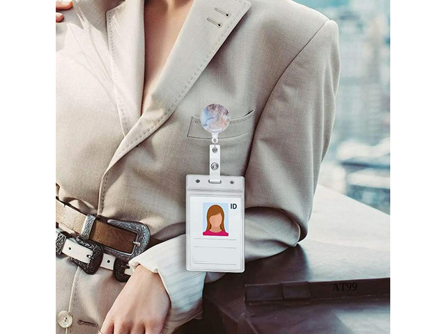 10Pcs Retractable Badge Holder Nurse Badge Reels With Alligator Clip Decorative ID Name Badge Reel For Office Worker