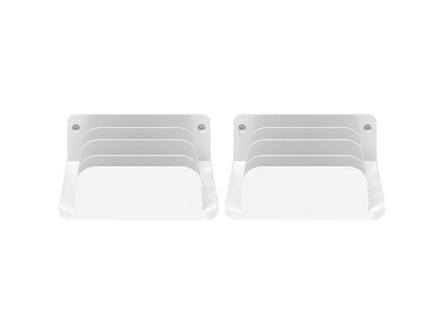 2X For Tablet/Mobile Phone Wall Mount Charging Stand 4 Slots Design Wall Charging Station White