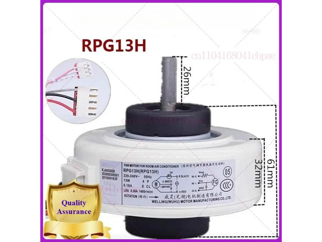 For Midea Air Conditioning FAN MOTOR FOR ROOM AIR CONDITIONER RPG13H AC220-240V 13W 0.17A Short axis Parts 0309