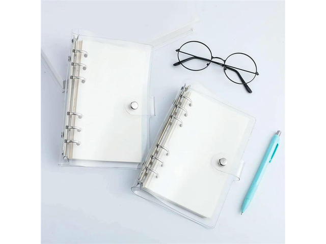 A6 Binder Plastic Binder Clear Soft PVC 6 Ring Budget Binder Refille Planner Binder Cover Protector