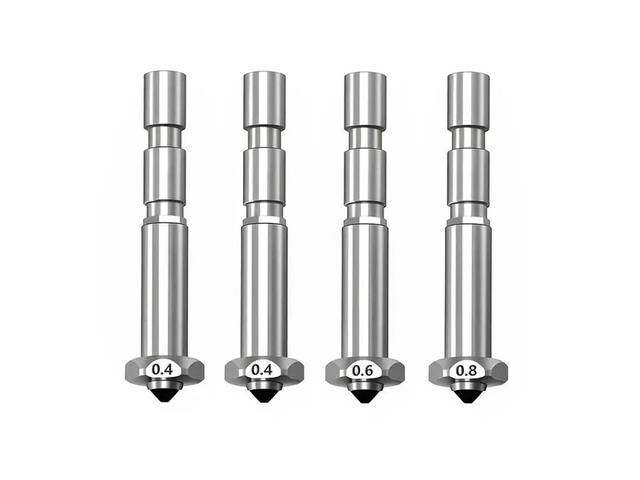 For Anycubic Kobra 3 Max- 4Pcs Quick-Swap Hardened Steel Nozzles(0.4/0.6/0.8MM), High-Speed Hot End Spray Nozzles