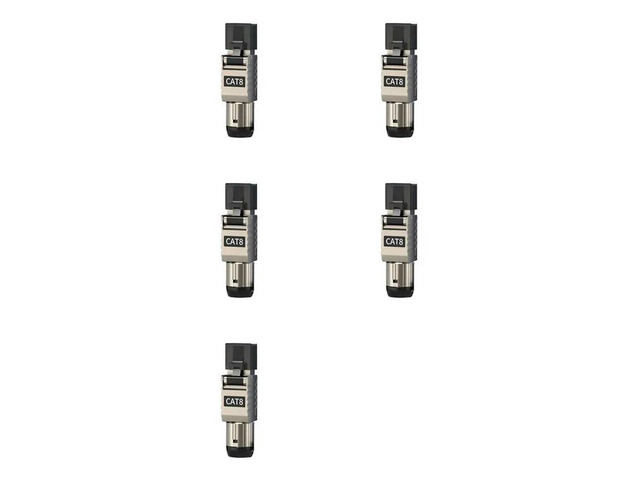5Pcs RJ45 Cat8 Ethernet Cable Connectors RJ45 l Tool Free Easy Termination Plug 2000Mhz 40G LAN Cable 22AWG - 24AWG