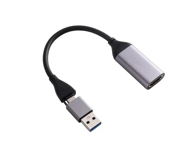 For Computer Camera 1080P Video Capture Card -Compatible To USB A/USB-C Video Grabber For Live Stream Meeting Recording