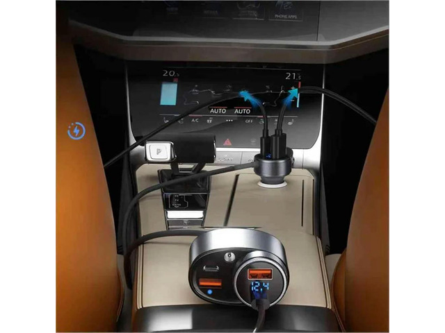 Multifunction 12-24V Cigarette Lighter Digital Display Power Adapter Cable PD Power Cord For Starlink Mini