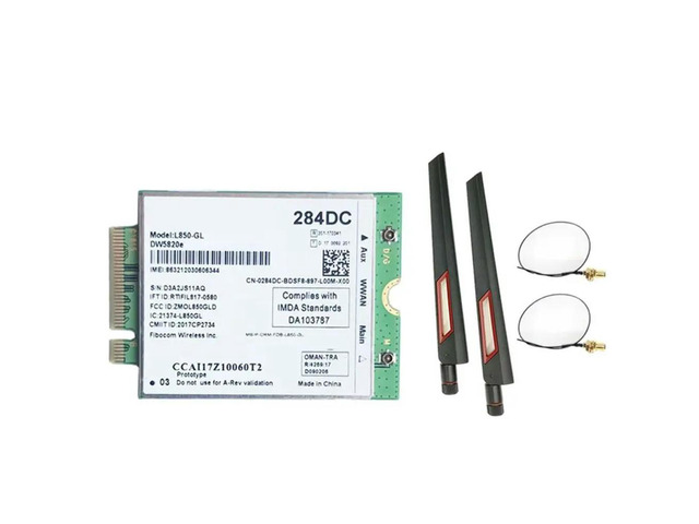 DW5820E L850-GL LTE 4G Card Module 2X10DB Antenna 0284DC 284DC For Laptop 3500 5400