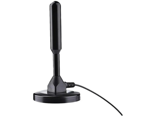 Dual Band DVB-T/FM TV Antenna 20Dbi High Gain Indoor Aerial Sucker Base For Cable IEC Connector(1Pc)