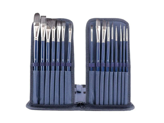 Artist Paint Brushes Hair &16 Different Sizes,For Arts Crafts Supplies Or Beginners & Professionals