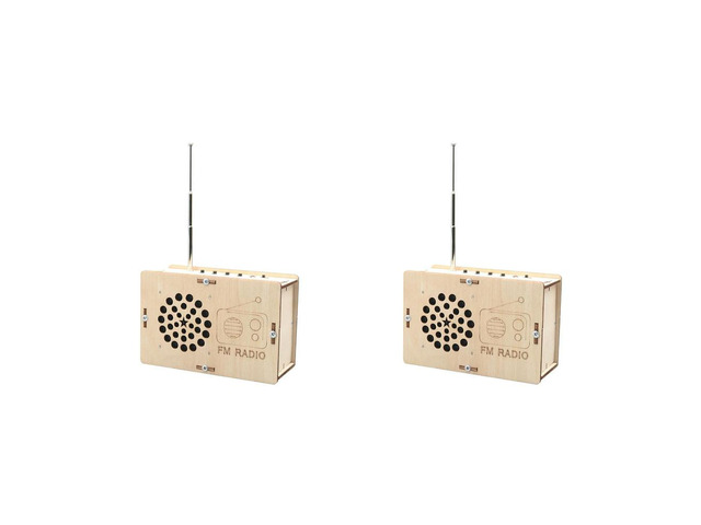 2X DIY FM Radio Model Wood Science Project Steam Model For Children Teens Birthday Gift
