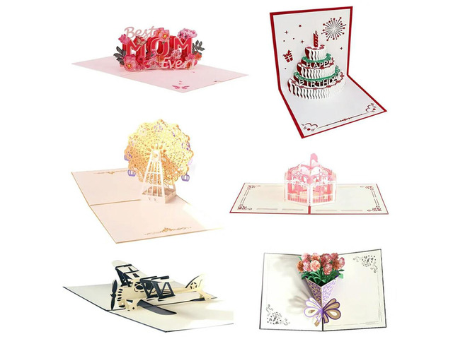 3D -Up Greeting Cards Accessories With Envelopes Handmade Happy Birthday Cards For Birthday Anniversary Wedding Mother's D