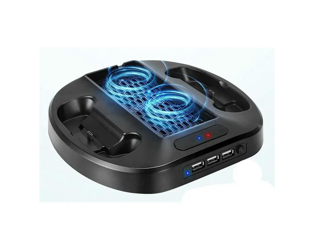 Cooling Stand With Dual Controller Ports, Charging Station Dock, 3 USB Ports For Series S