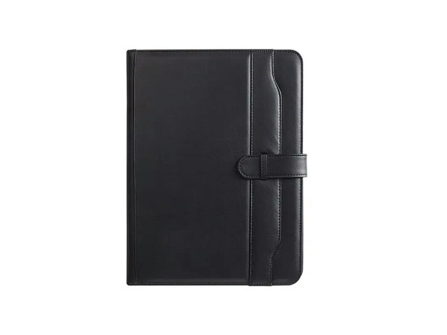 Portfolio Folder, Women Business Document Organizer Size With Pad For Interview, Conference Black