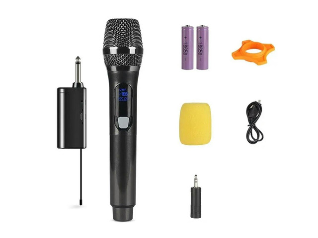 UHF Microphone With Rechargeable Receiver Karaoke Set For Singing, DJ Party, Church Speech,Home KTV