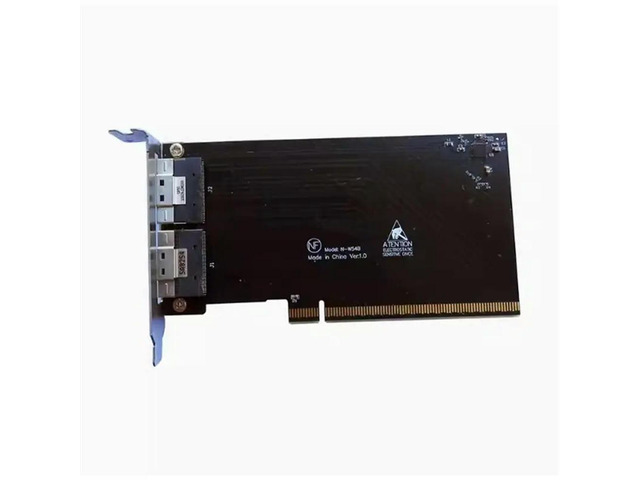 EGPU Adapter Card PCIE X16 To 2-Port SFF-8654 8I X8 External Graphics Card For GPU Graphics Dock With Half-Height Baffle