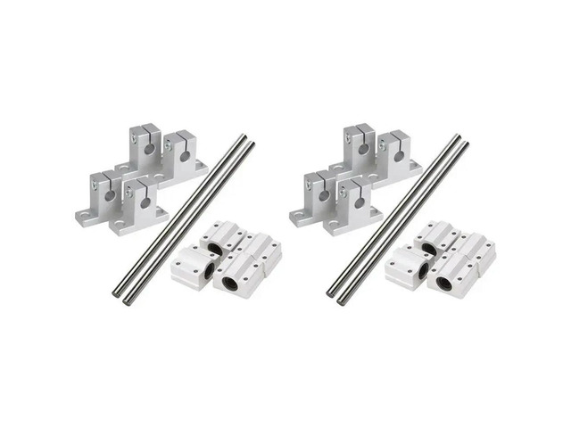 8X Horizontal Linear Bearing Slide Set 8Mm Dia Linear Motion Bearing Slide Bushing 200Mm Linear Shaft Optical Axis Set