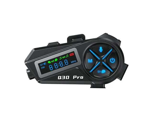 Motorcycle Helmet Bluetooth Intercom Motorcycle Helmet Bluetooth Headset With LED HD Digital Display Intercom Distance 1800Ft