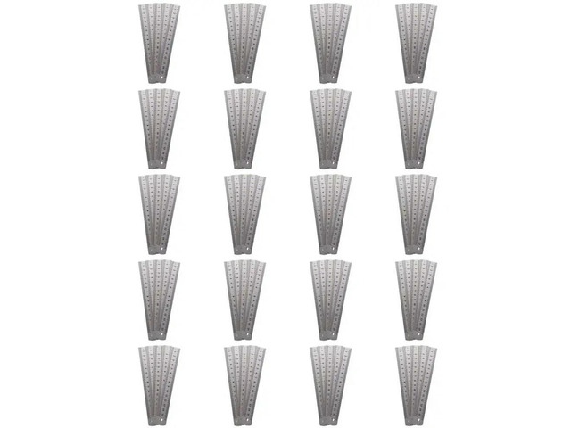 100 Pcs Dual Side Marked 15Cm 6 Inch Stainless Steel Straight Ruler