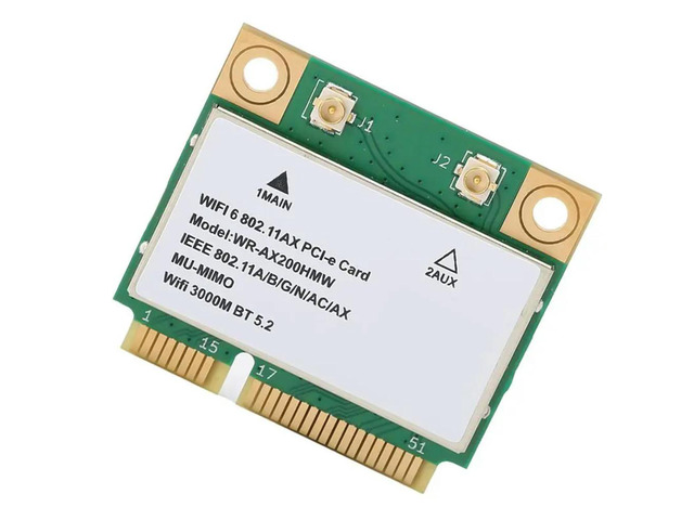 AX200HMW 6 Card Band 802.11 A/B/G/N/AC/AX Half Mini PCI-E Card Network Adapter BT5.2 For PC, Laptops For 10 11