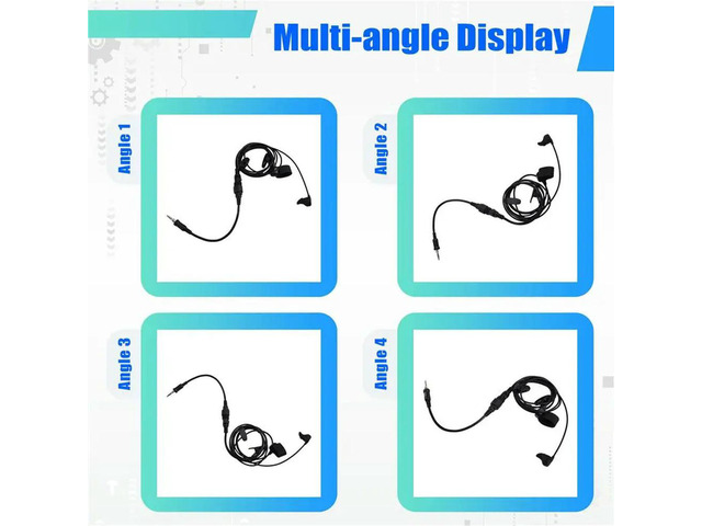 For Yaesu Vertex VX-6R VX-7R Compatible Ear Bone Earpiece Speaker Mic Finger PTT Headset