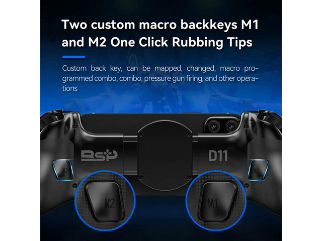D11 Stretch Gamepad Hall Trigger For Switch Macro Programming PC Android IOS Bluetooth Streaming Joystick