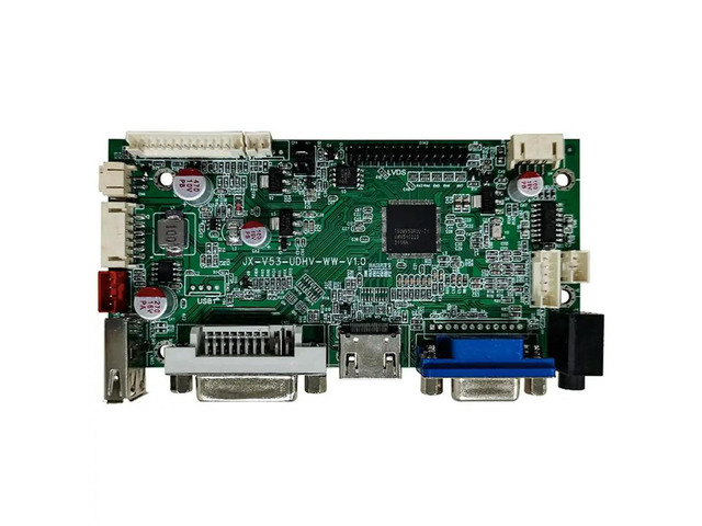 V53 Universal LCD Driver Solution Controller Board Supports LVDS Signal Output, USB, DVI, VGA AV Compatibility