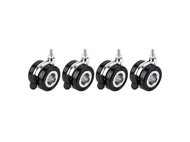 Homerack 2.5Inch(60Mm) 4-Wheeled Hollow Caster Wheel Kit With Brake, Compatible Standard M8 Threaded Holes